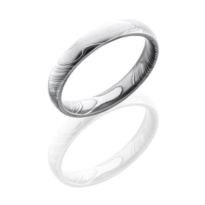 Lashbrook Damascus Steel 4mm Domed Band D4D