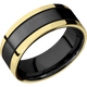 Zirconium with Satin Finish and 14K Yellow Gold Inlay