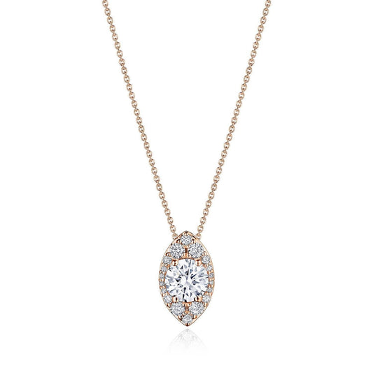 17" Vertical Marquise Bloom Diamond Necklace