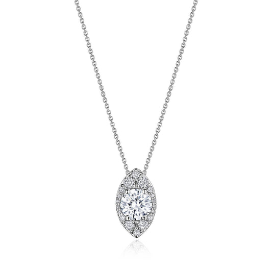17" Vertical Marquise Bloom Diamond Necklace