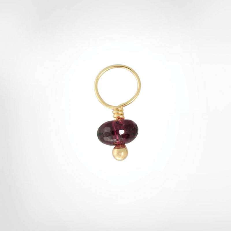 Purple Garnet Faceted Rondelle