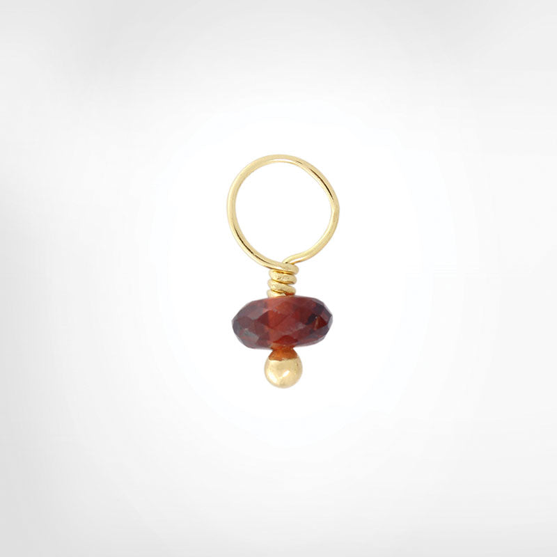Red Garnet Faceted Rondelle