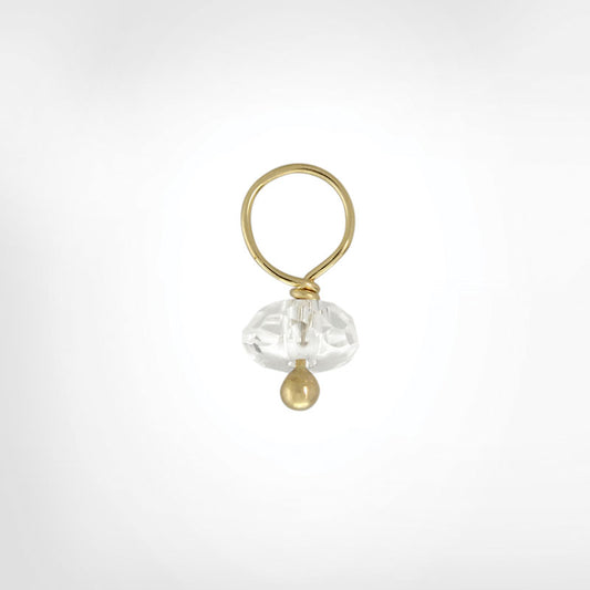 Clear Quartz Faceted Rondelle
