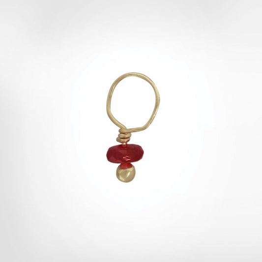 Ruby Faceted Rondelle
