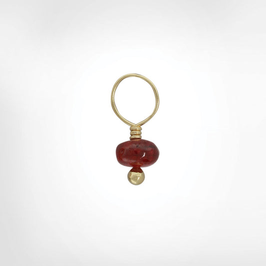 Ruby Unfaceted Rondelle