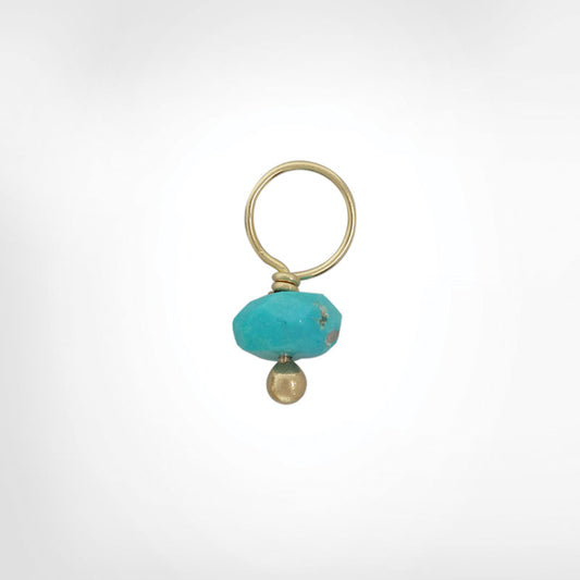 Turquoise Faceted Rondelle