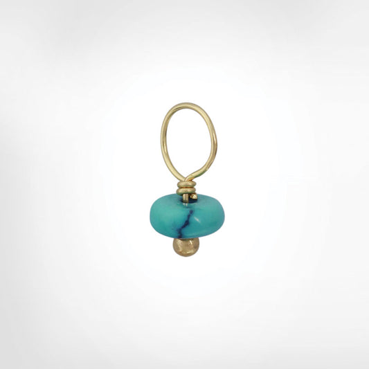Vein Turquoise Unfaceted Rondelle