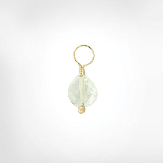 Multicolored Aquamarine Faceted Drop