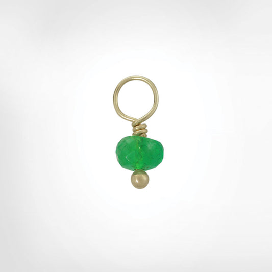 Emerald Faceted Rondelle