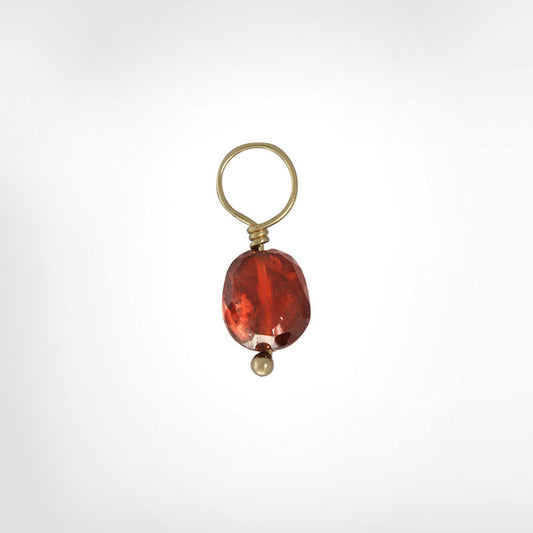 Garnet Faceted Oval