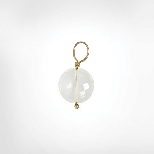Clear Quartz Faceted Flat