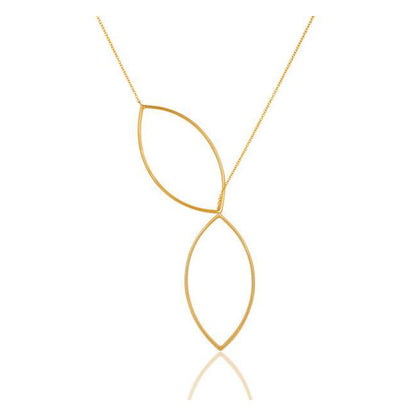Liv Lariat Necklace In Reclaimed 22K Gold Vermeil