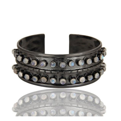 Gramercy Cuff Bracelet In Oxidized Reclaimed Sterling Silver