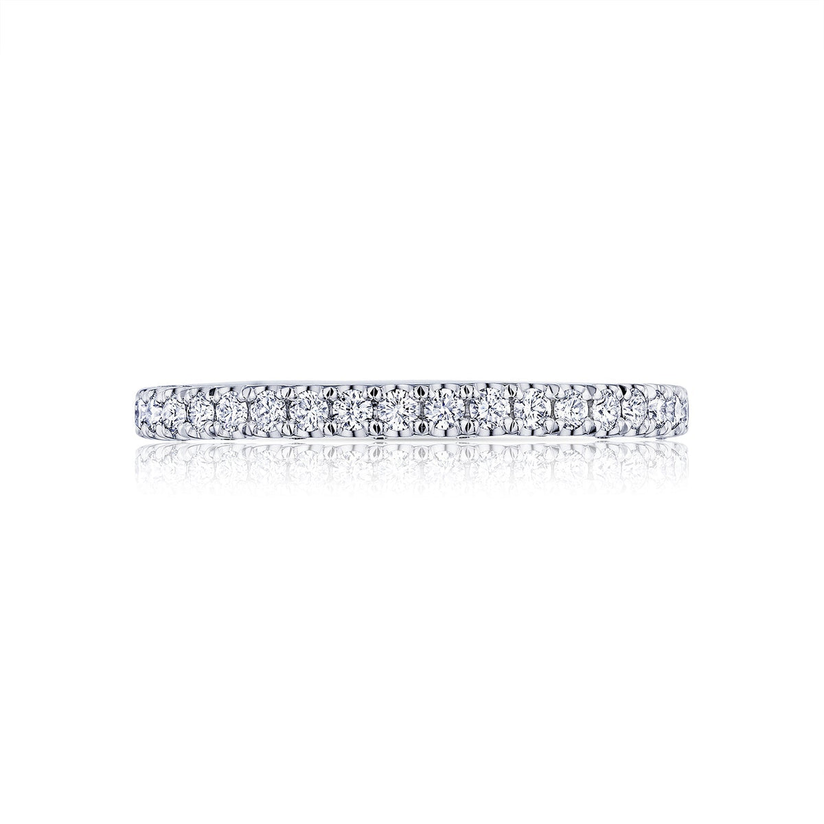 Tacori 18k White Gold Petite Crescent Diamond Wedding Band (0.55 CTW)