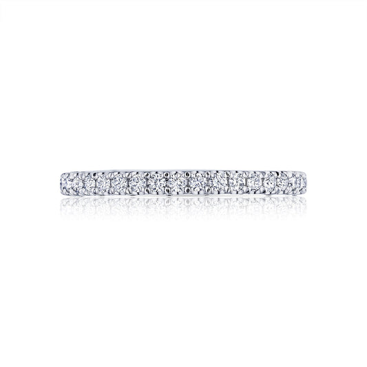 Tacori 18k White Gold Petite Crescent Diamond Wedding Band (0.55 CTW)
