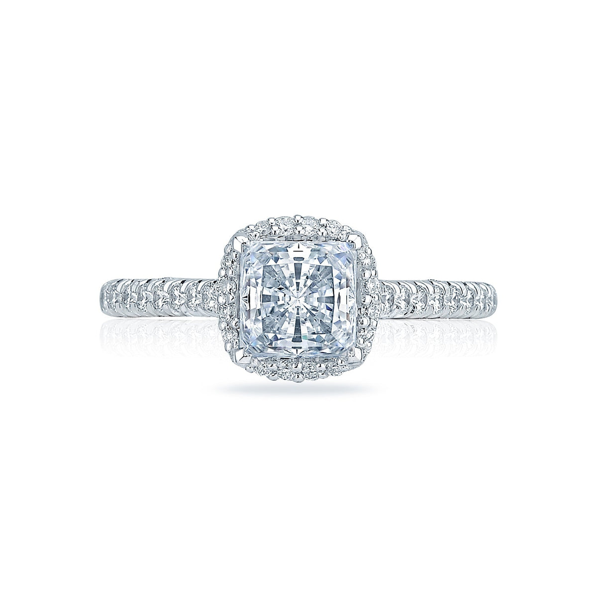 Tacori Petite Crescent Princess Diamond Engagement Ring Setting (0.49 CTW)