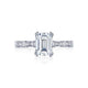 Tacori 18k White Gold Petite Crescent Engagement Ring Setting (0.35 CTW)