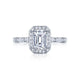 Tacori 18k White Gold Petite Crescent Engagement Ring Setting (0.56 CTW)