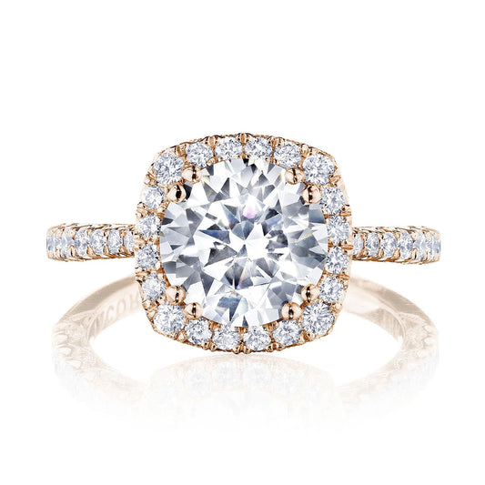Round with Cushion Bloom Engagement Ring