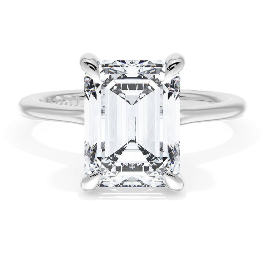 Emerald Solitaire Engagement Ring