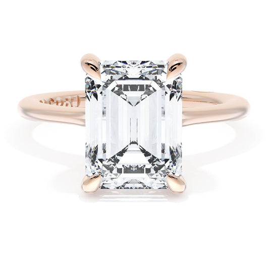 Emerald Solitaire Engagement Ring
