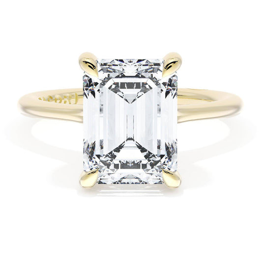 Emerald Solitaire Engagement Ring