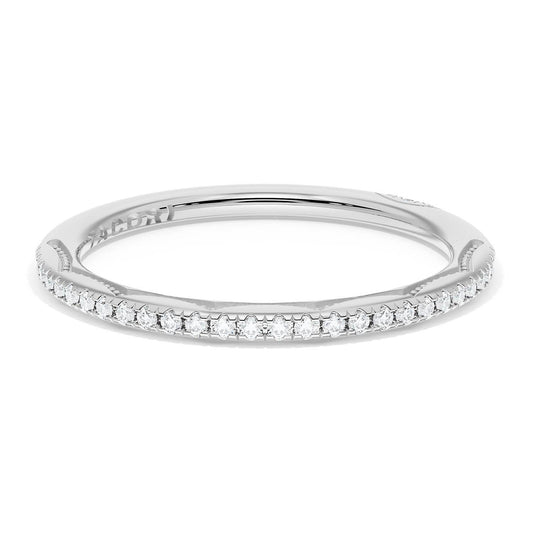 French Pav������ Diamond Wedding Band, 1.70mm