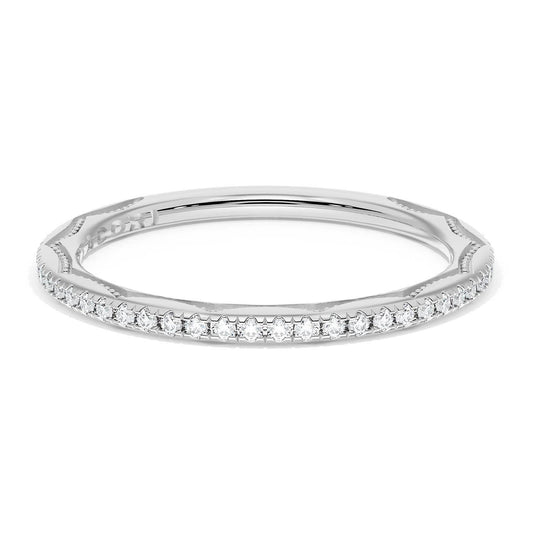 French Pav������ Diamond Wedding Band, 1.70mm
