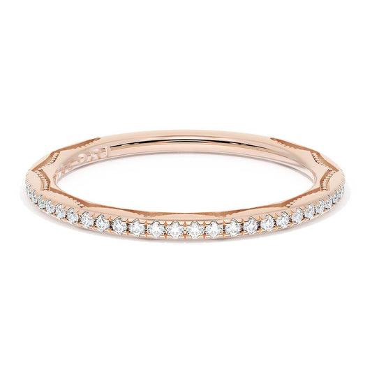 French Pav������ Diamond Wedding Band, 1.70mm