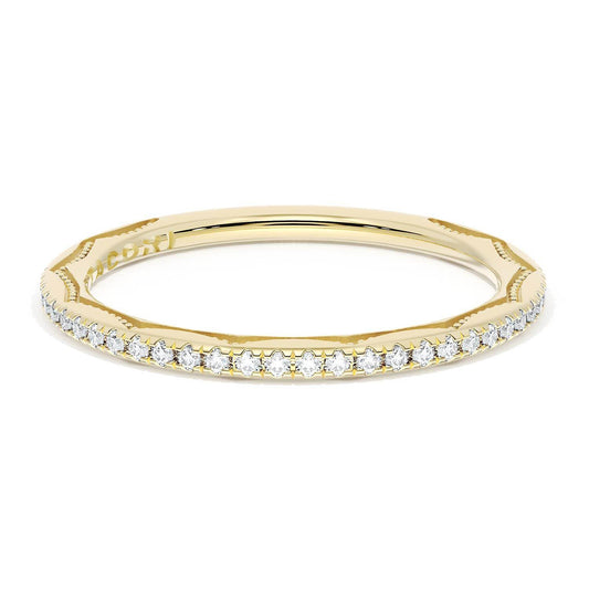 French Pav������ Diamond Wedding Band, 1.70mm