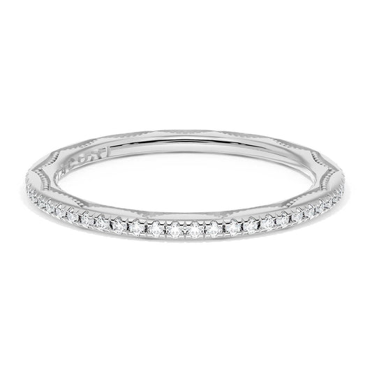 French Pav������ Diamond Wedding Band, 1.70mm