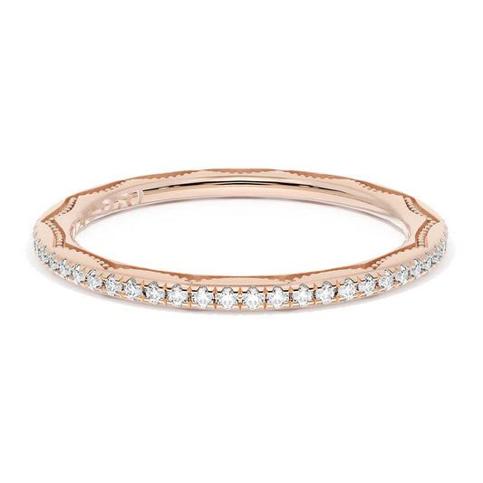 French Pav������ Diamond Wedding Band, 1.70mm