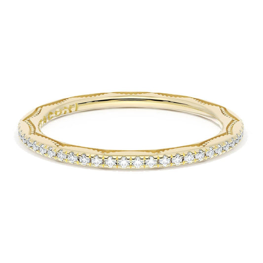 French Pav������ Diamond Wedding Band, 1.70mm