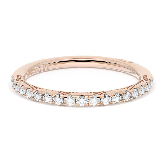 French Pav������ Diamond Wedding Band, 2.0mm