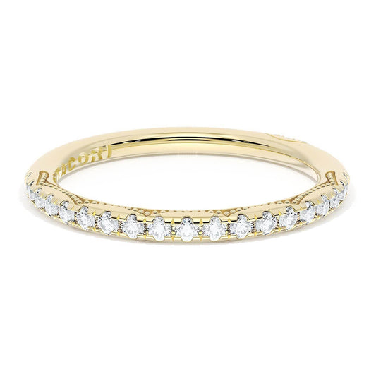 French Pav������ Diamond Wedding Band, 2.0mm