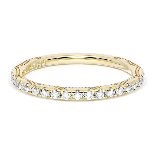 French Pav������ Diamond Wedding Band, 2.0mm