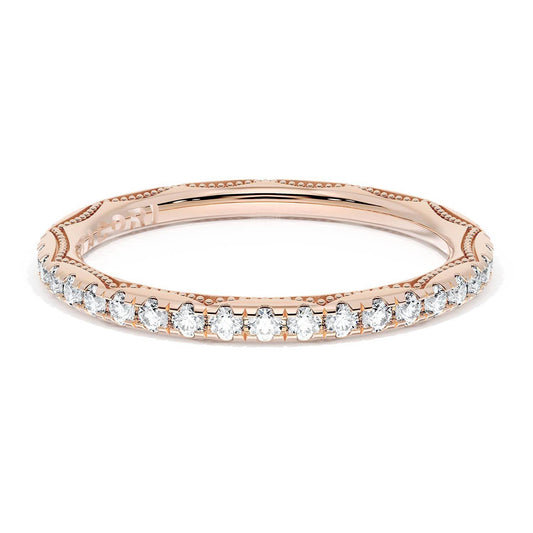 French Pav������ Diamond Wedding Band, 2.0mm