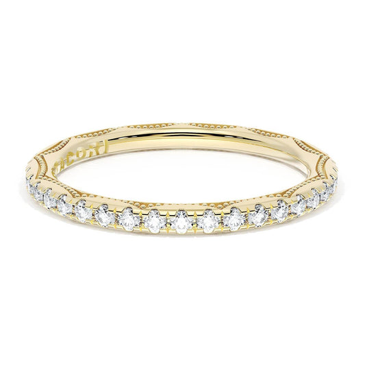 French Pav������ Diamond Wedding Band, 2.0mm