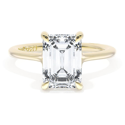 Emerald Solitaire Engagement Ring