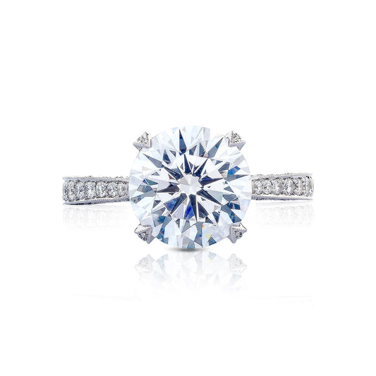 Tacori Platinum RoyalT Round Diamond Engagement Ring Setting (0.75 CTW)