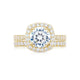 Tacori 18k Yellow Gold RoyalT Round Diamond Engagement Ring Setting (1.01 CTW)
