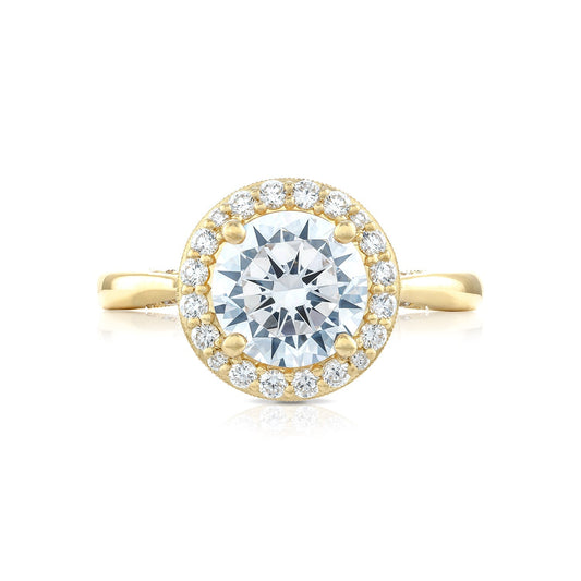 Tacori 18k Yellow Gold RoyalT Round Diamond Engagement Ring Setting (0.48 CTW)