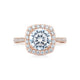 Tacori 18k Rose Gold RoyalT Round Diamond Engagement Ring Setting (0.76 CTW)