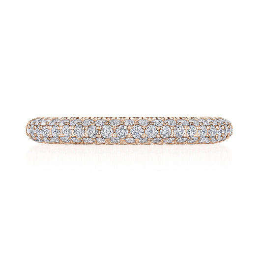 Triple Row Pav�� Wedding Band