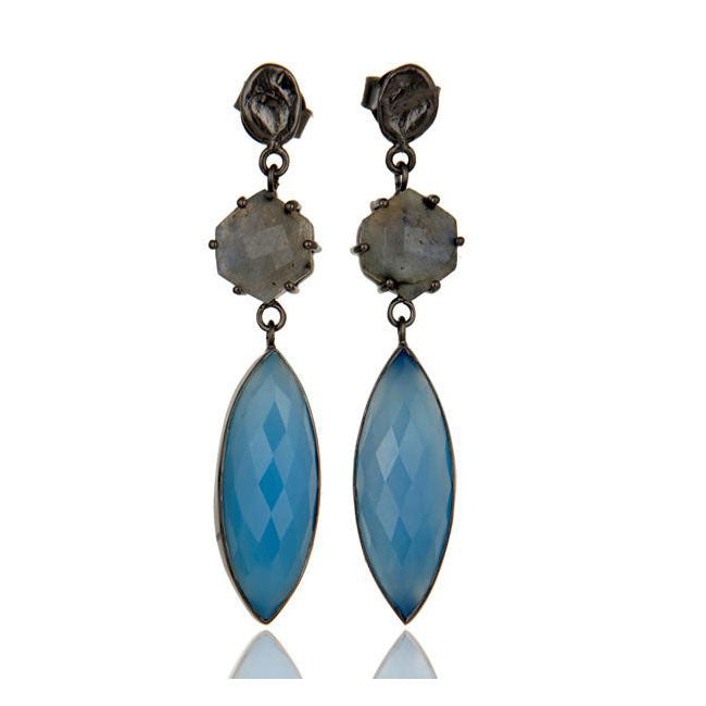 Madison Earrings In Oxidized Reclaimed Sterling Silver