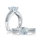 A.Jaffe Classic Two Row Shared Prong Diamond Engagement Ring MES103/40
