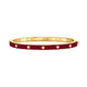 MICHAEL M Bracelet 14k Yellow Gold / Magenta / Small Chroma Extruded Bezel Bangle BR485