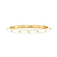 MICHAEL M Bracelet 14k Yellow Gold / White / Small Chroma Extruded Bezel Bangle BR485