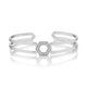 MICHAEL M Bracelets 14K White Gold / Small Hex Dagger Cuff BR514S