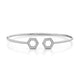 MICHAEL M Bracelets 14K White Gold / Small Hex Flex Cuff BR509S
